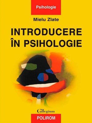 cover image of Introducere în psihologie